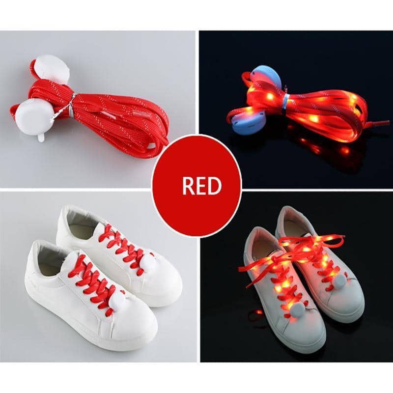 LED Glow Shoelaces, 110 cm Flashing Laces - Sky Blue - view 5