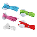 LED Glow Shoelaces, 110 cm Flashing Laces - White - view 3