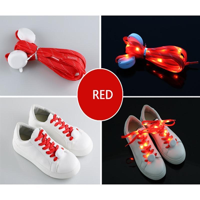 LED Glow Shoelaces, 110 cm Flashing Laces - White - view 5