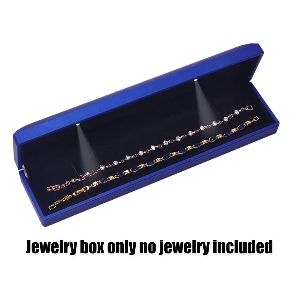 LED Light Jewellery Storage Box for Necklace Display - Blue - view 5