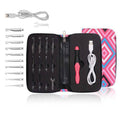LED Light-Up Crochet Hook Set with 11 Interchangeable Heads and Case - Pink - view 4