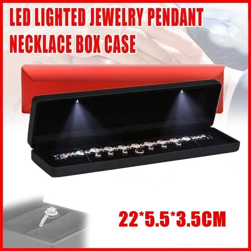 LED Lighted Necklace Gift Box - Red - view 2
