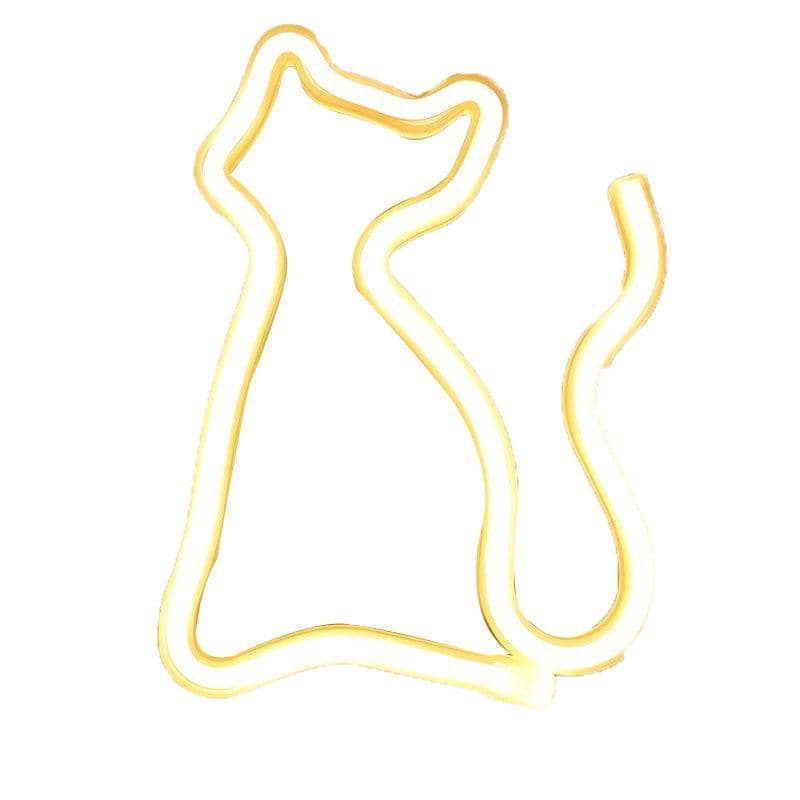 LED Neon Wall Light for Bedrooms and Kids Rooms - Warm White Cat