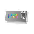 LED Projection Alarm Clock with Time and Temperature Display - White