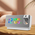 LED Projection Alarm Clock with Time and Temperature Display - White - view 4