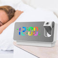 LED Projection Alarm Clock with Time and Temperature Display - White - view 5
