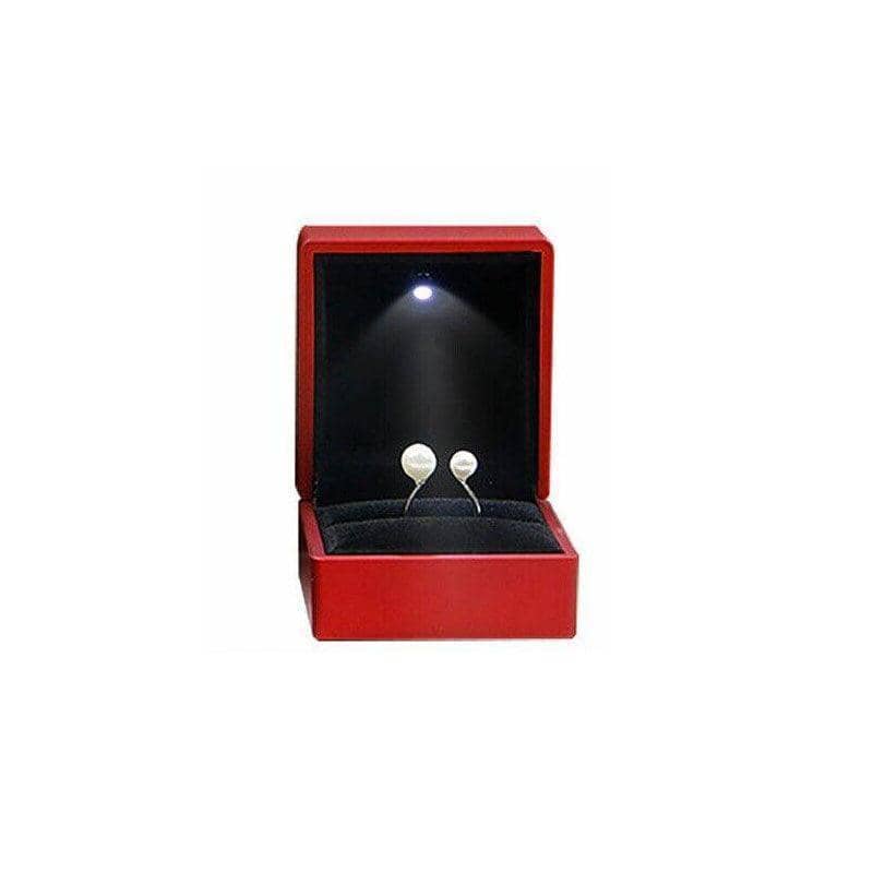 LED Ring Gift Box, 6.5 x 6.5 cm - Red - view 3