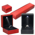 LED Ring Gift Box, 6.5 x 6.5 cm - Red - view 5