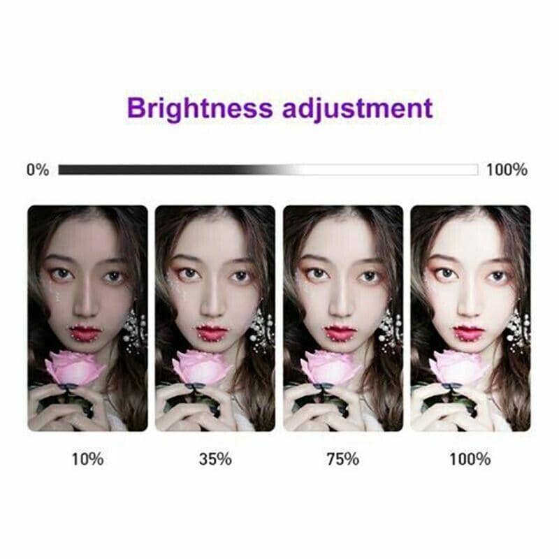LED Ring Light with Tripod Stand, 8 Inch (20cm), Dimmable Desk Makeup Kit - view 4