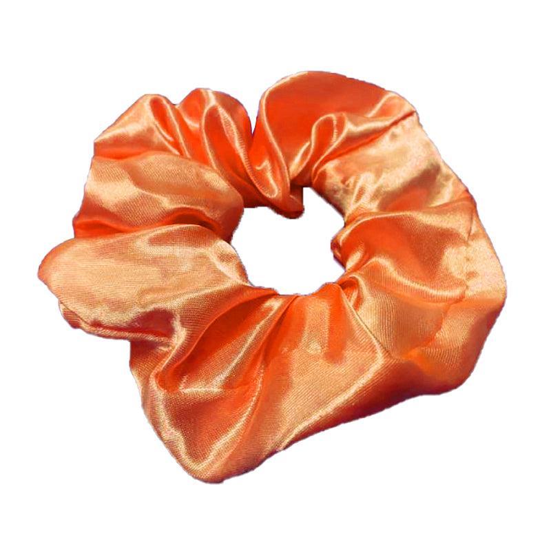LED Satin Scrunchie Hair Tie with Light-Up Effect - Orange