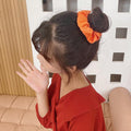 LED Satin Scrunchie Hair Tie with Light-Up Effect - Orange - view 5