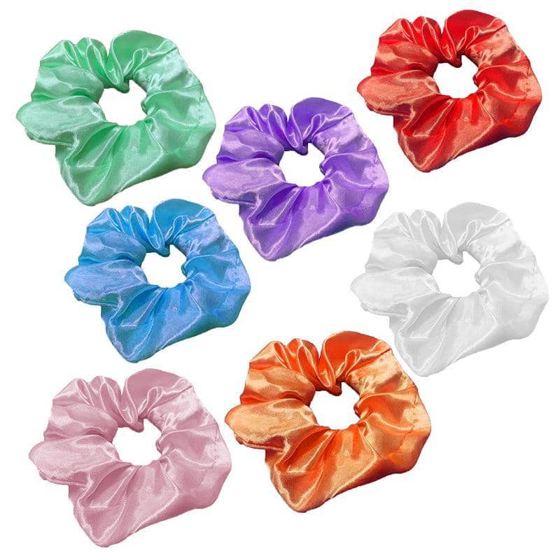 LED Satin Scrunchie Hair Tie with Light-Up Effect - Red - view 3