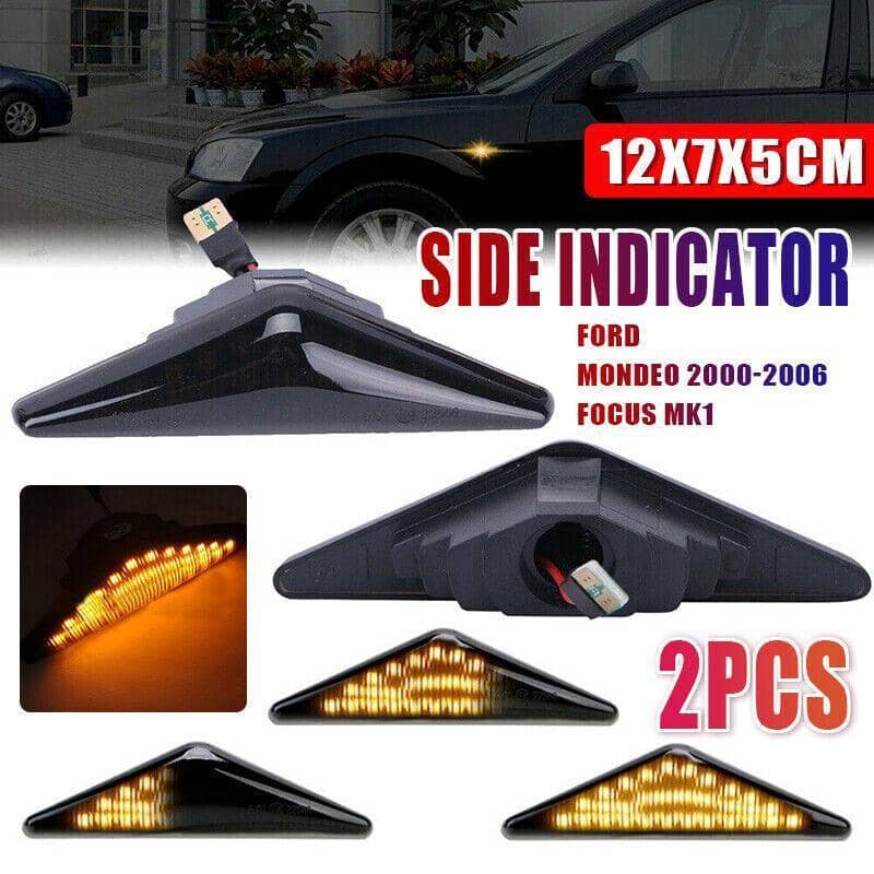 LED Side Indicator Lights, Flowing Amber, 1 Pair for Ford Falcon FG