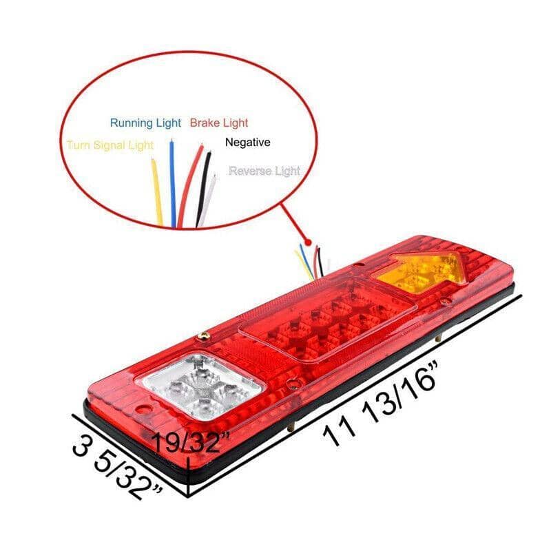 LED Tail Lights 12 V Stop, Reverse and Indicator, Pack of 2 - view 3