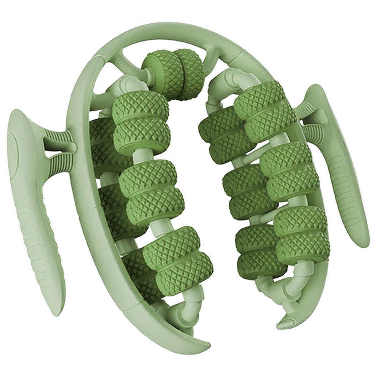 Leg Muscle Massager Roller with 26 Round Wheels - Green