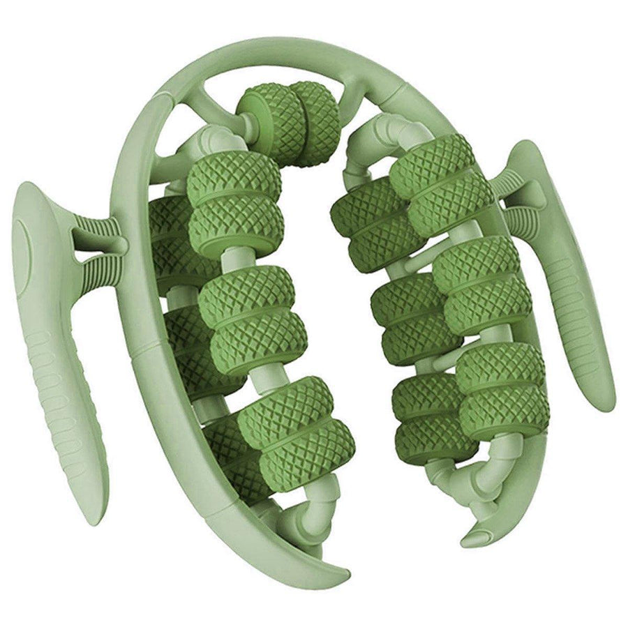 Leg Muscle Massager Roller with 26 Round Wheels - Green