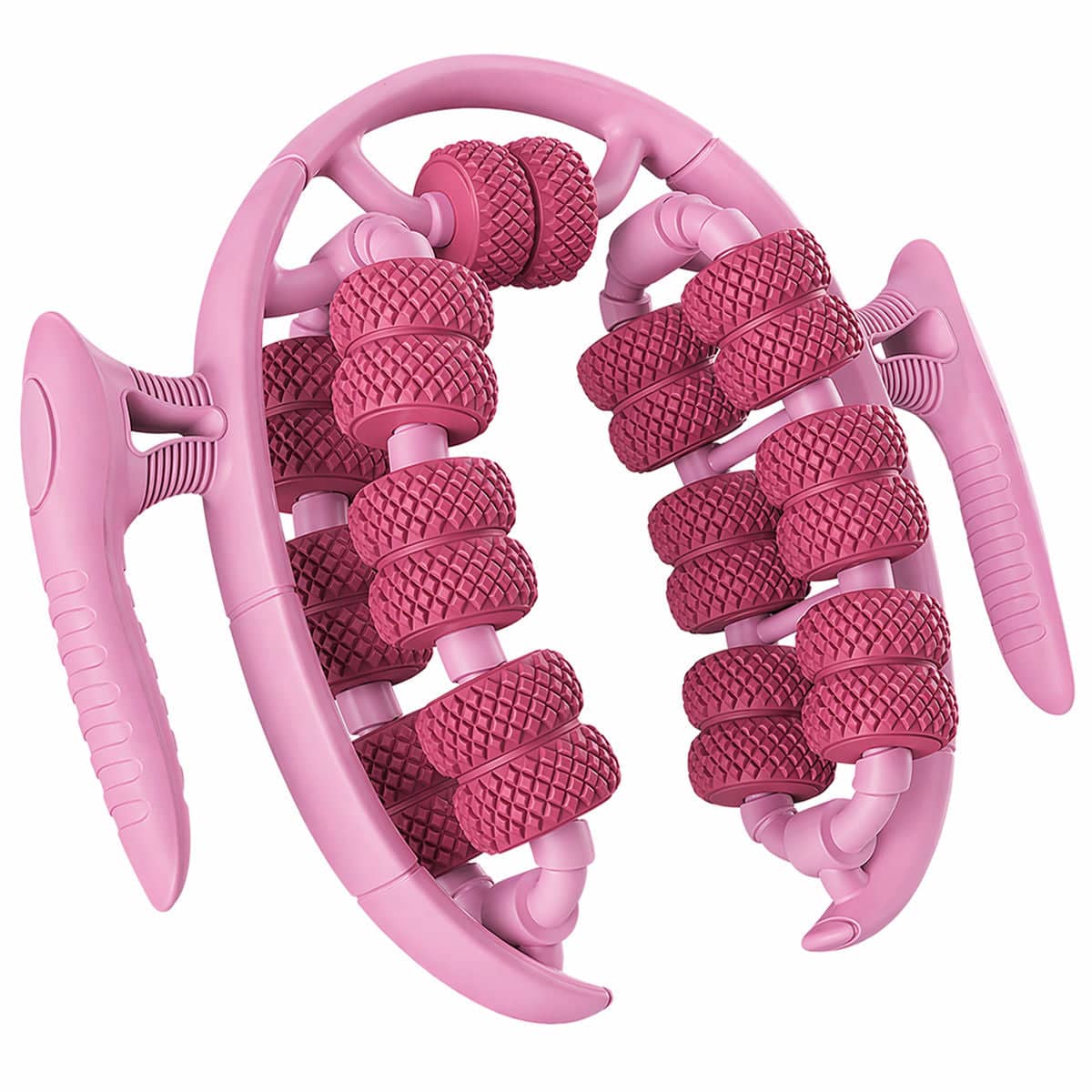 Leg Muscle Massager Roller with 26 Round Wheels - Pink