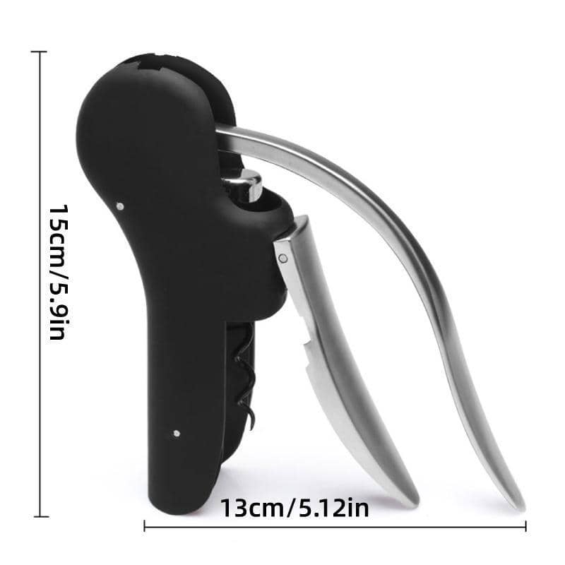Lever Wine Bottle Opener, Zinc Alloy Corkscrew - Red - view 4