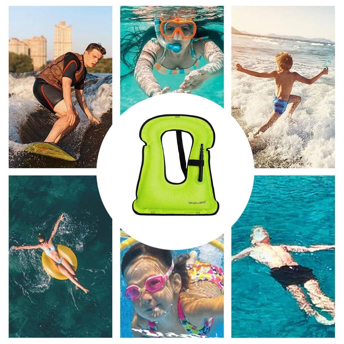 Life Jacket Buoyancy Vest for Adults, Inflatable Swimming Aid for Water Sports - view 4