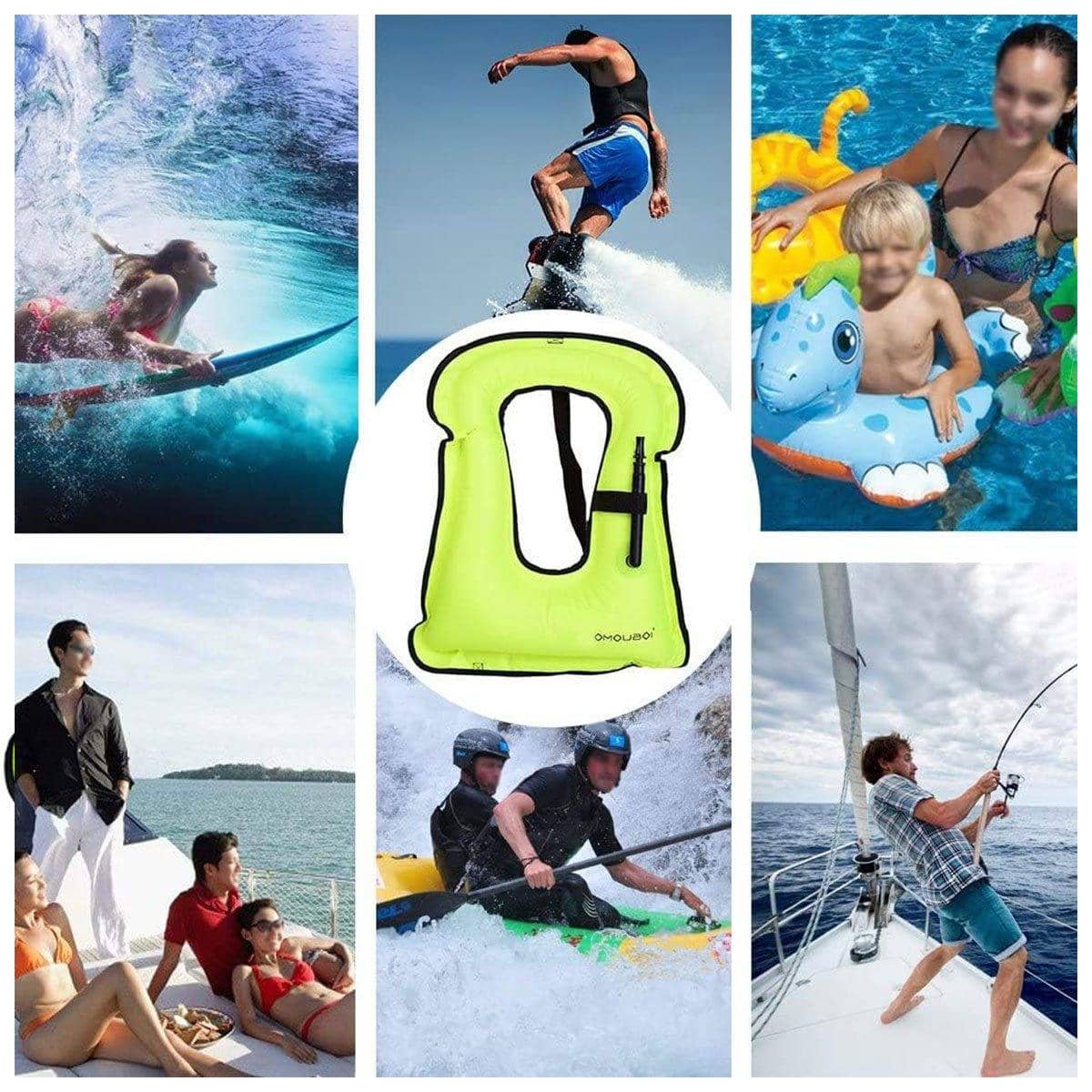 Life Jacket Buoyancy Vest for Adults, Inflatable Swimming Aid for Water Sports - view 5