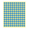 Light Blue Round Sticker Dots Adhesive Labels - 13mm, 132 Dots, 1 Sheet