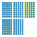 Light Blue Round Sticker Dots Adhesive Labels - 25mm, 40 Dots, 5 Sheets