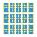 Light Blue Round Sticker Dots Adhesive Labels - 50mm, 8 Dots, 15 Sheets