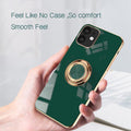 Light Cyan Shockproof Silicone Ring Stand Case for iPhone 13 Pro Max - view 3