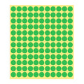 Light Green Round Sticker Dots Adhesive Labels - 13mm, 132 Dots, 1 Sheet