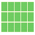 Light Green Round Sticker Dots Adhesive Labels - 25mm, 40 Dots, 15 Sheets