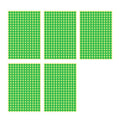 Light Green Round Sticker Dots Adhesive Labels - 8mm, 260 Dots, 5 Sheets