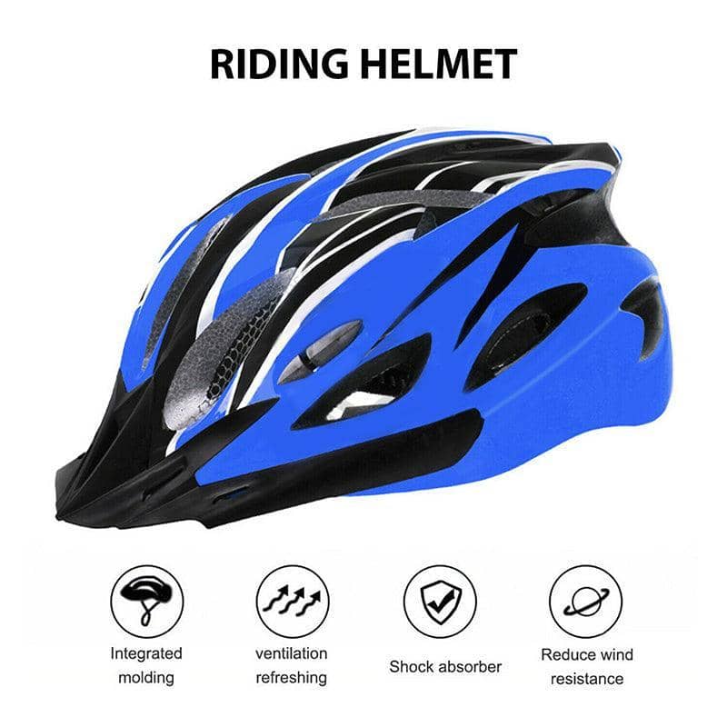 Lightweight Adjustable Bicycle Helmet for Road and Mountain Biking - Black - view 4
