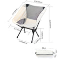 Lightweight Folding Camping Chair with High Back - Cream White - view 5