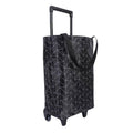 Lightweight Folding Shopping Trolley with Wheels and Retractable Tote Bag - Black, Small (45 x 27 x 14 cm)