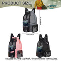 Lightweight Mesh Drawstring Backpack for Gym, Swimming and Beach - Black - view 4
