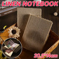 Linen Hardcover Notebook, Retro Thread-Bound with Kraft Paper Pages