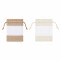 Linen Mesh Drawstring Bags 20 Pack - Small 10 x 15.5cm, Brown - view 3