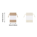 Linen Mesh Drawstring Bags 20 Pack - Small 10 x 15.5cm, Brown - view 4