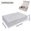 Linen Photo Storage Box with Flip Lid and Ribbon - Black - view 4