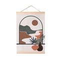 Linen Scroll Painting with Solid Wood Hanger, 60 x 40 cm - view 2