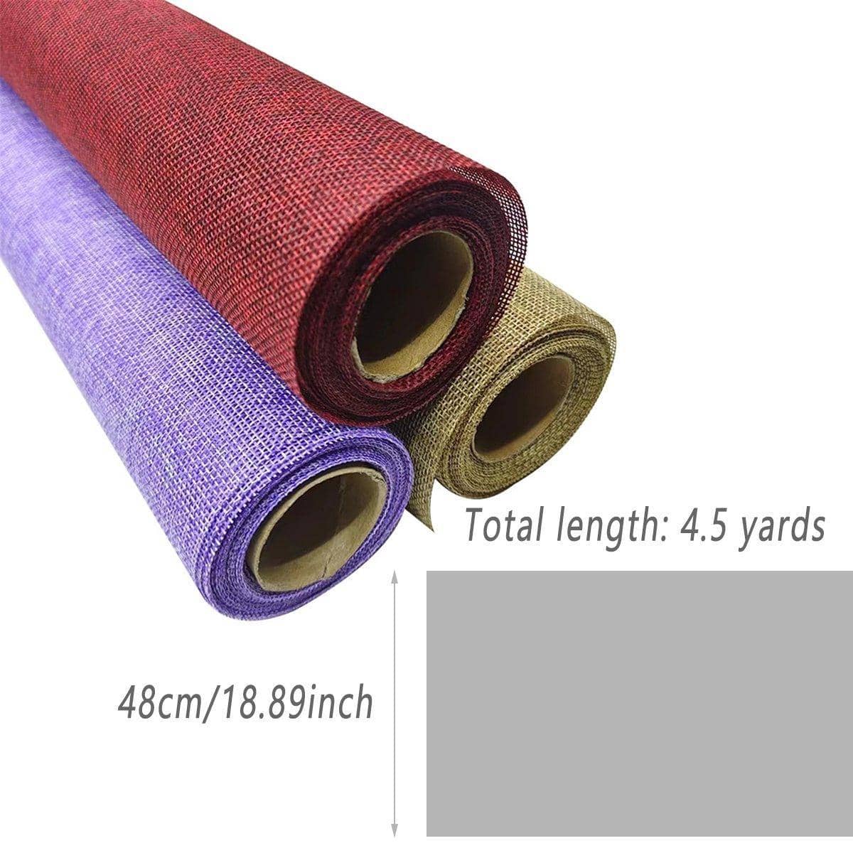 Linen Texture Wrapping Paper Roll for Florists and DIY Crafts, 48 cm x 4.5 Yards - Black - view 4