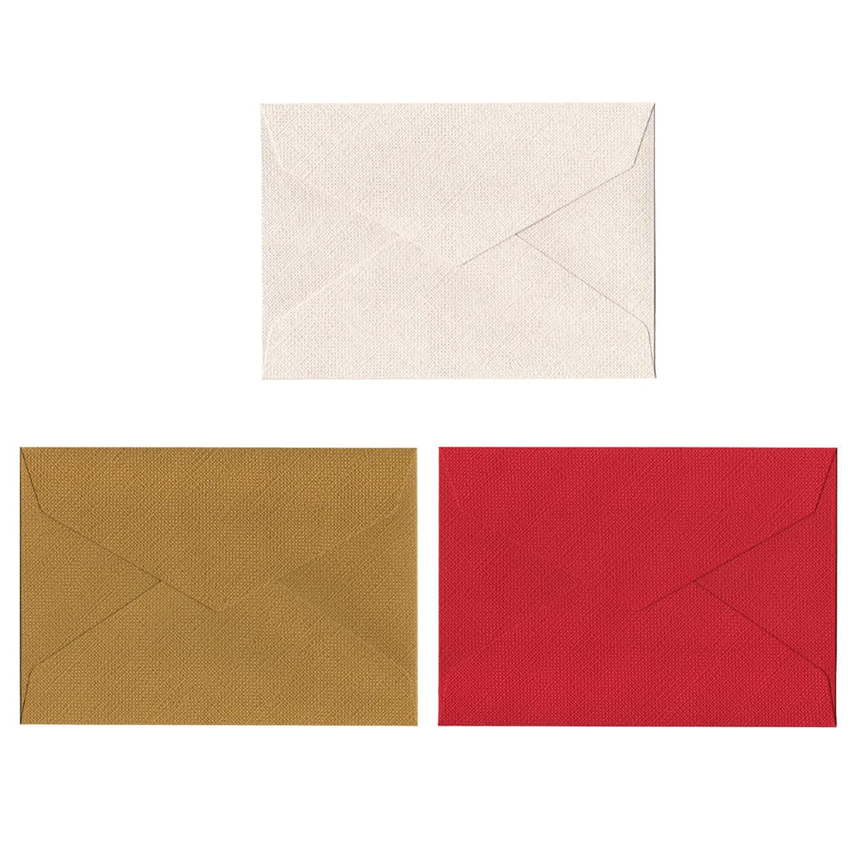 Linen Textured Envelopes for Invitations, 250 Gsm - Red, Pack of 30 - view 3