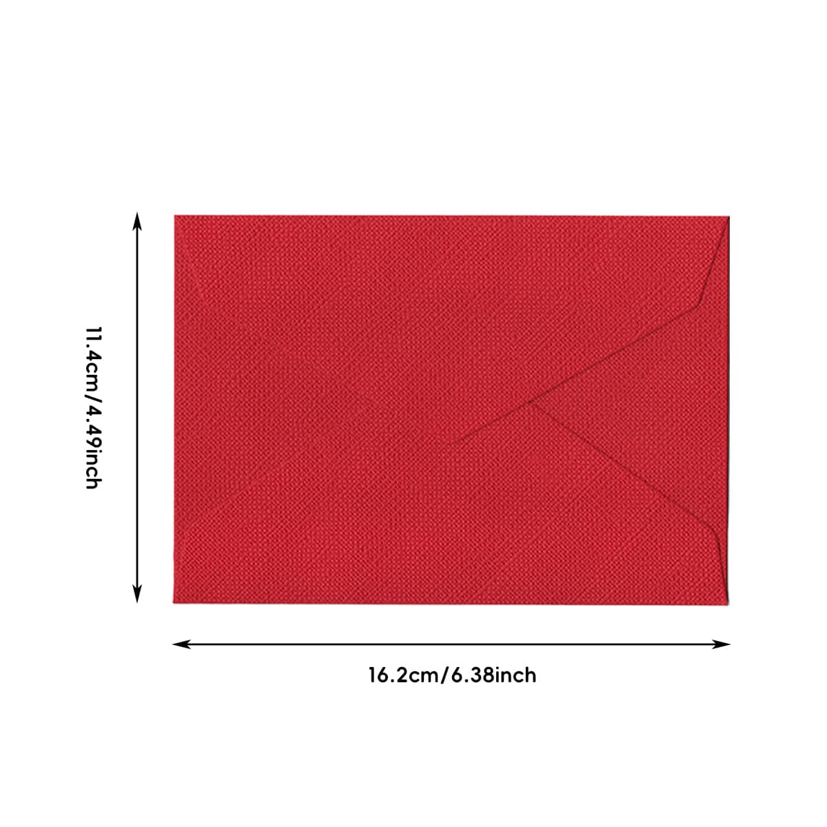 Linen Textured Envelopes for Invitations, 250 Gsm - Red, Pack of 30 - view 4