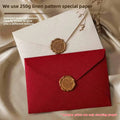 Linen Textured Envelopes for Invitations, 250 Gsm - Red, Pack of 30 - view 5