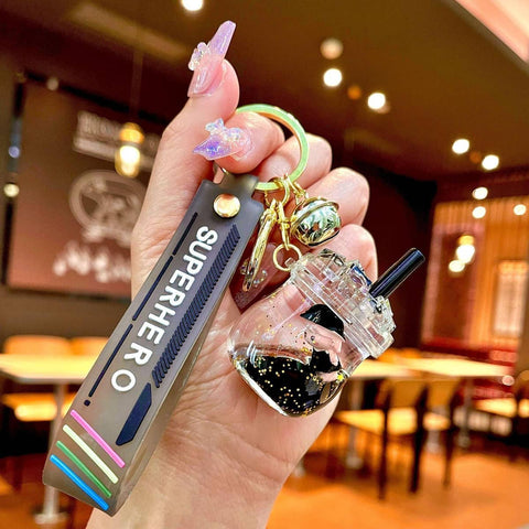 Liquid Quicksand Acrylic Keyring Car Keychain - Number 5