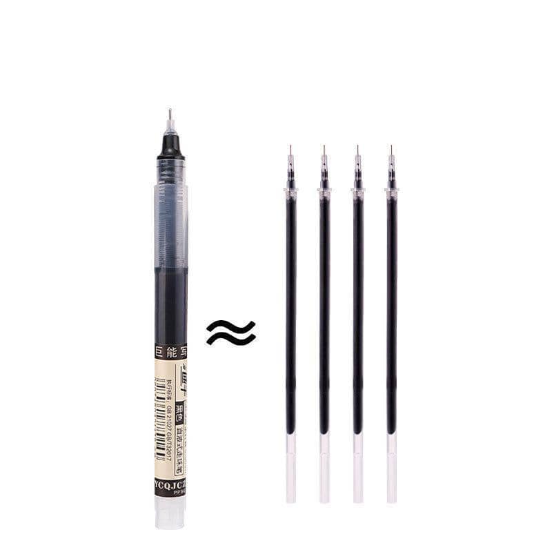Liquid Rollerball Pens 0.5mm Straight Tip - Black, Pack of 6 - view 4