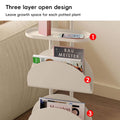 Living Room Side Table with Magazine Shelves, Space Saving End Table - White - view 5