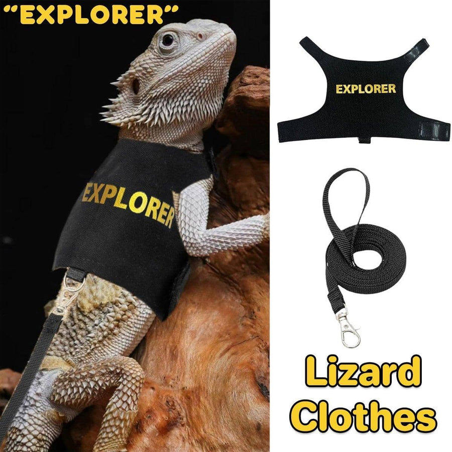 Lizard Clothing with Lead Rope, Outdoor Climbing Harness for Reptiles