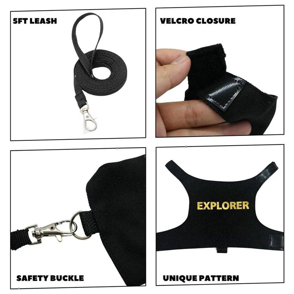 Lizard Clothing with Lead Rope, Outdoor Climbing Harness for Reptiles - view 4
