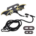 Lizard Harness and Leash with Faux Leather Bat Wings and 3 Chest Straps - view 2